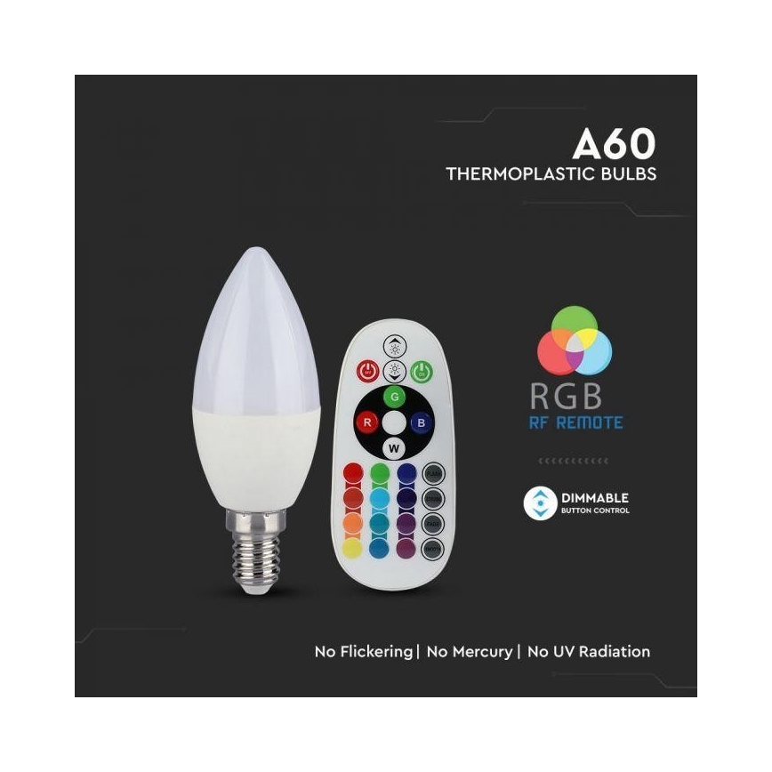 Lampadina LED RGB dimmerabile E14/3,5W/230V 6400K + TC