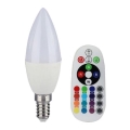 Lampadina LED RGB dimmerabile E14/3,5W/230V 6400K + telecomando