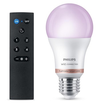 Lampadina LED RGB dimmerabile Philips SMART A60 E27/8,5W/230V 2200-6500K + telecomando