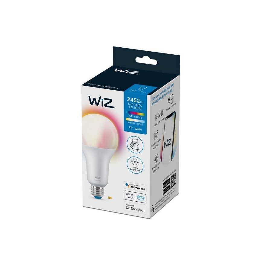 Lampadina LED RGBW dimmerabile A80 E27/18,5W/230V 2200-6500K CRI 90 Wi-Fi - WiZ