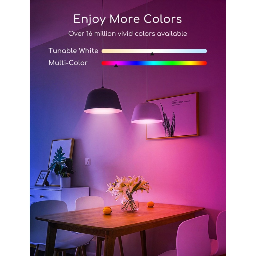 Lampadina LED RGBW dimmerabile C37 E27/7W/230V 3000-6500K Wi-Fi - Aigostar