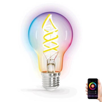Lampadina LED RGBW dimmerabile FILAMENT A60 E27/4,9W/230V 2700K Wi-Fi - Aigostar