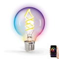 Lampadina LED RGBW dimmerabile FILAMENT G80 E27/4,9W/230V 2700K Wi-Fi - Aigostar
