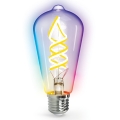 Lampadina LED RGBW dimmerabile FILAMENT MESH Smart ST64 E27/4,9W/230V 2700-6500K - Aigostar