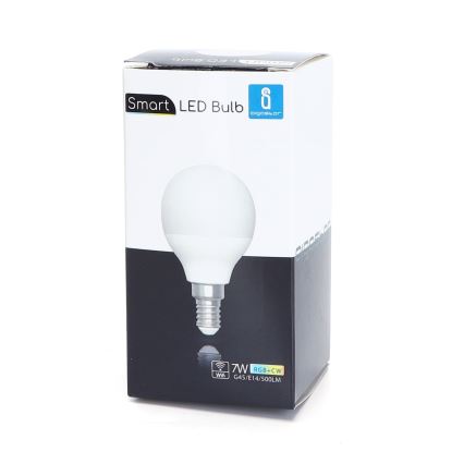 Lampadina LED RGBW dimmerabile G45 E14/7W/230V 3000-6500K Wi-Fi - Aigostar