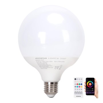 Lampadina LED RGBW dimmerabile MESH G120 E27/4,9W/230V 2700-6500K + telecomando - Aigostar