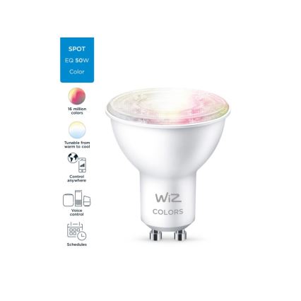 Lampadina LED RGBW Dimmerabile PAR16 GU10/4,7W/230V 2200-6500K CRI 90 Wi-Fi - WiZ