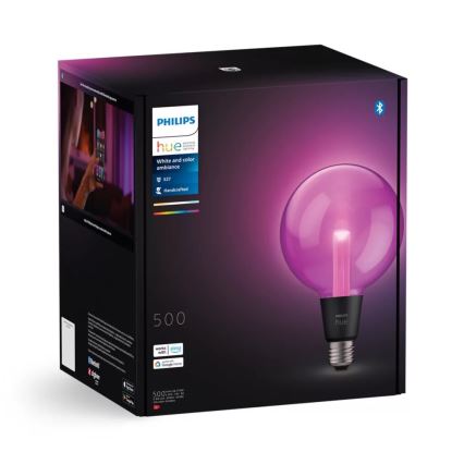 Lampadina LED RGBW dimmerabile Philips Hue White And Color Ambiance G125 E27/6,8W/230V 2000-6500K