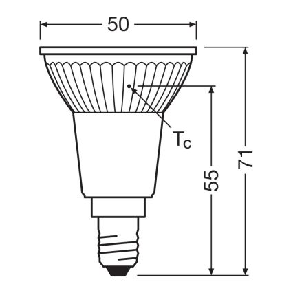 Lampadina LED riflettore PAR16 E14/4,5W/230V 2700K 36° - Ledvance
