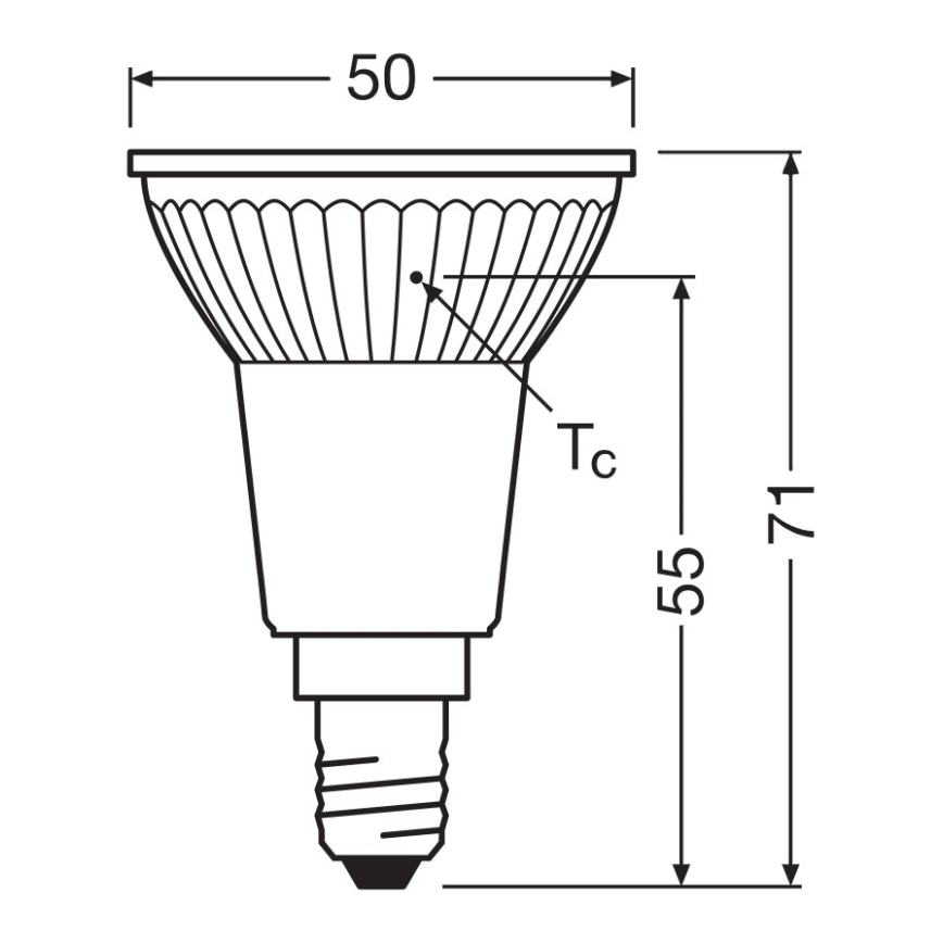 Lampadina LED riflettore PAR16 E14/4,5W/230V 2700K 36° - Ledvance