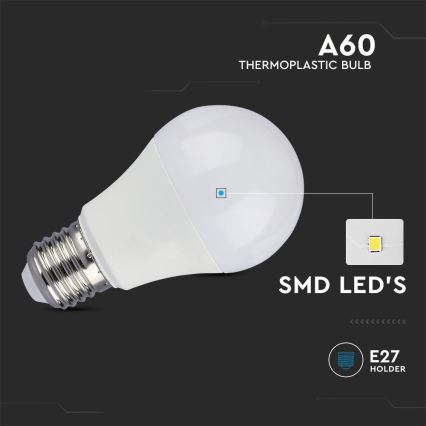 Lampadina LED SAMSUNG CHIP A60 E27/8,5W/230V 4000K
