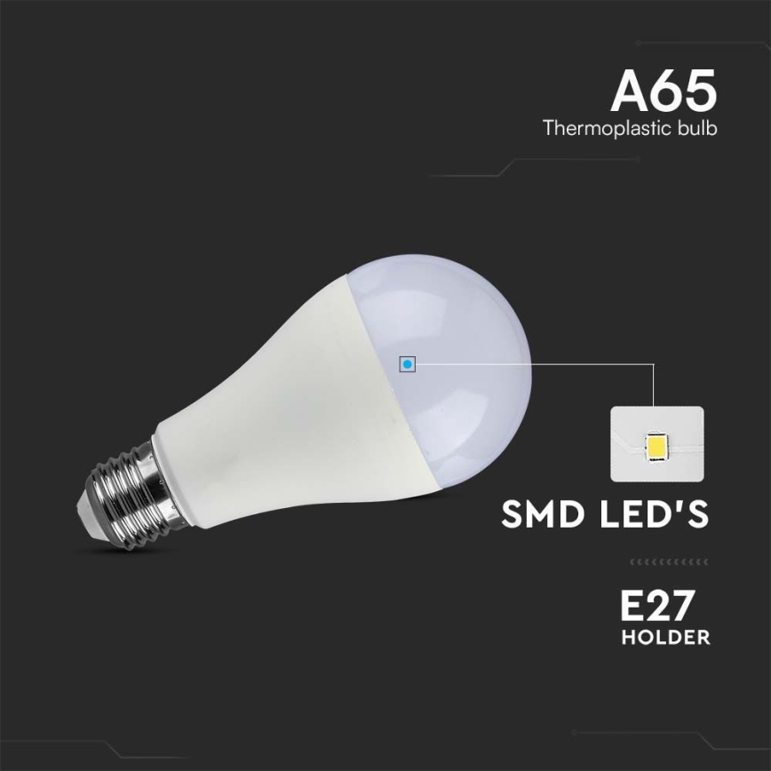 Lampadina LED SAMSUNG CHIP A65 E27/17W/230V 3000K