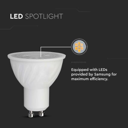 Lampadina LED SAMSUNG CHIP GU10/6W/230V 3000K