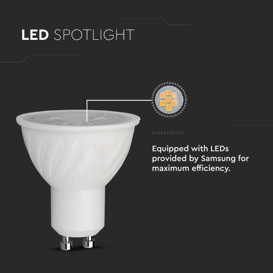 Lampadina LED SAMSUNG CHIP GU10/6W/230V 3000K