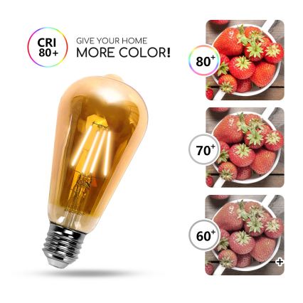 Lampadina LED ST64 E27/4W/230V 2200K - Aigostar