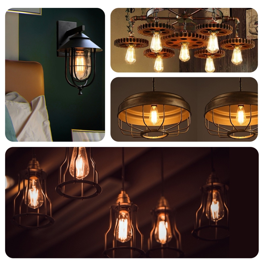 Lampadina LED ST64 E27/4W/230V 2200K - Aigostar
