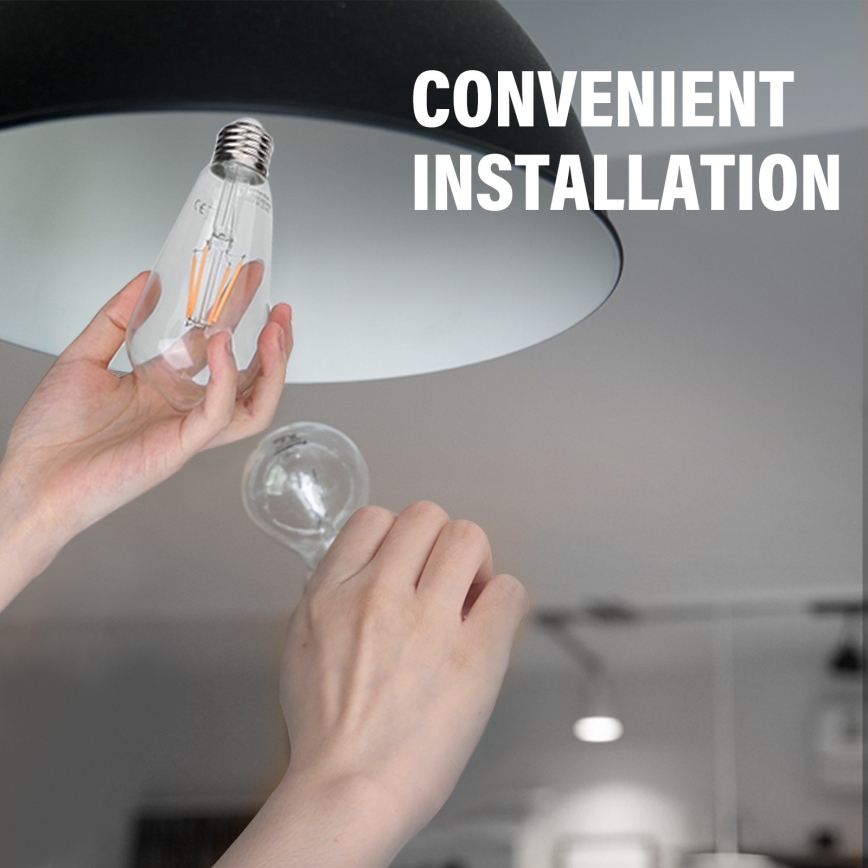 Lampadina LED ST64 E27/8W/230V 2700K - Aigostar