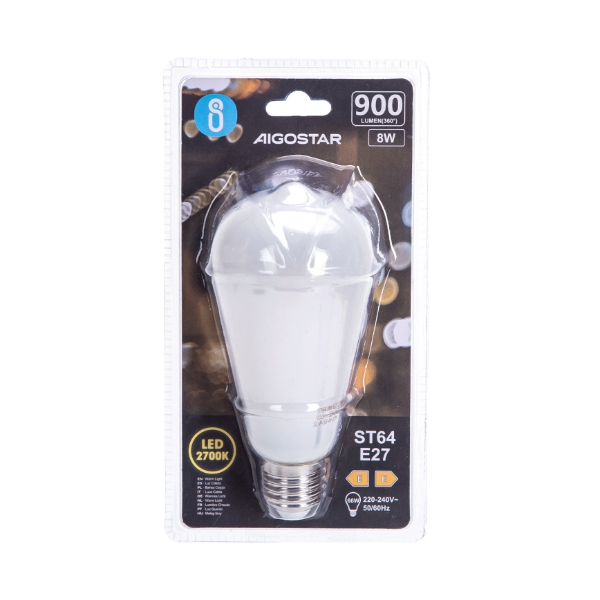 Lampadina LED ST64 E27/8W/230V 2700K - Aigostar