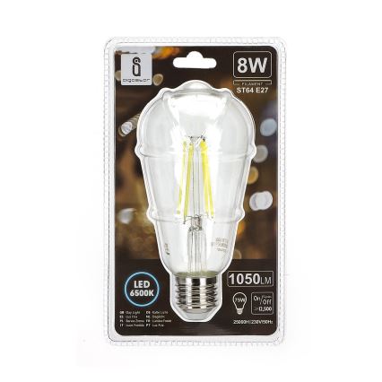 Lampadina LED ST64 E27/8W/230V 6500K - Aigostar
