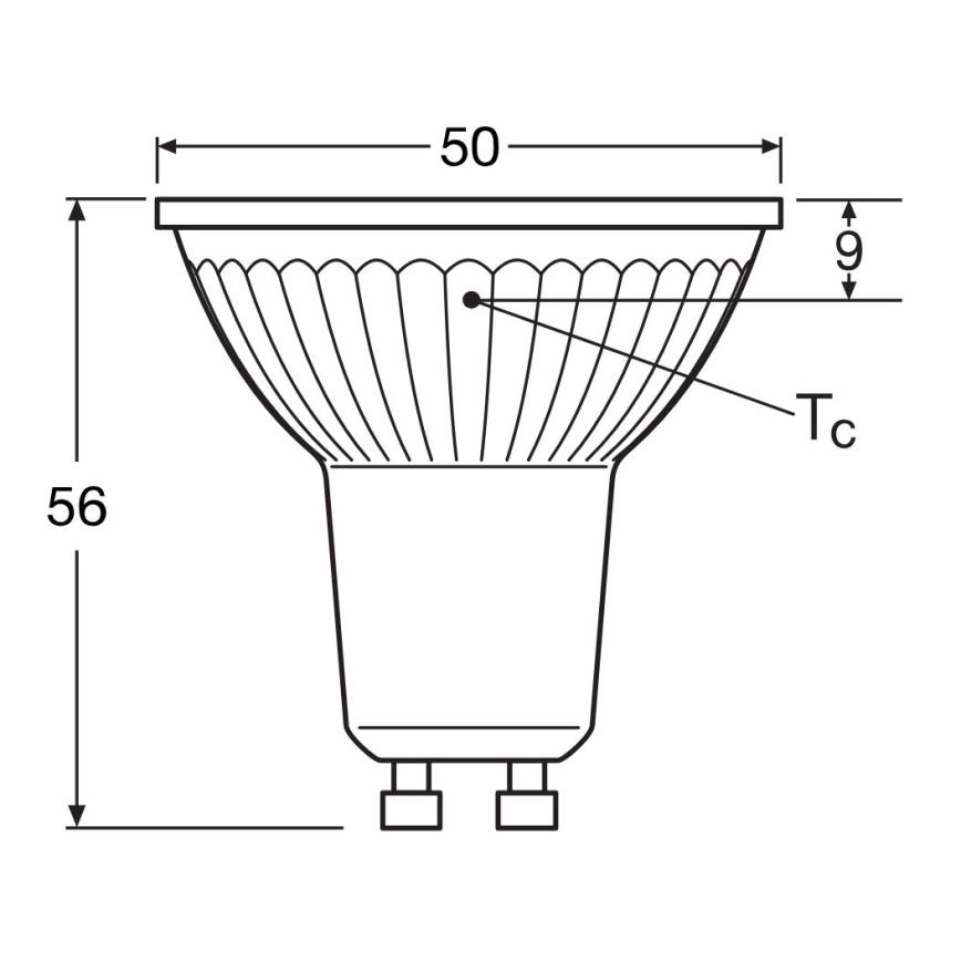 Lampadina LED STAR PAR16 GU10/4,3W/230V 2700K 120° - Osram