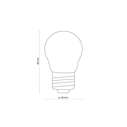Lampadina LED trasparente G45 E27/4,5W/230V 2200K