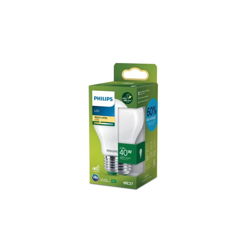 Lampadina LED ULTRAEFFICIENT Philips A60 E27/2,3W/230V 2700K