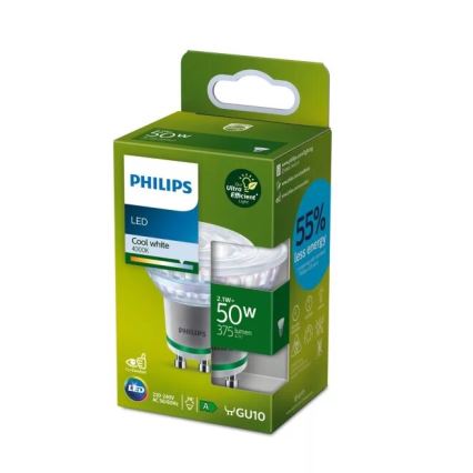 Lampadina LED ULTRAEFFICIENT Philips PAR16 GU10/2,1W/230V 4000K