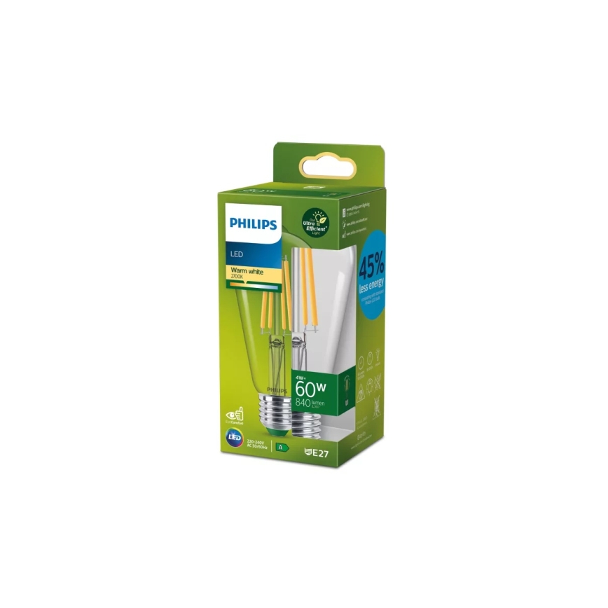 Lampadina LED ULTRAEFFICIENT VINTAGE Philips ST64 E27/4W/230V 2700K