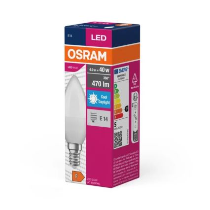 Lampadina LED VALUE B40 E14/4,9W/230V 6500K - Osram