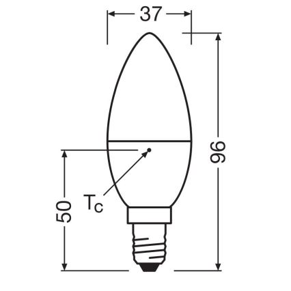 Lampadina LED VALUE B40 E14/4,9W/230V 6500K - Osram