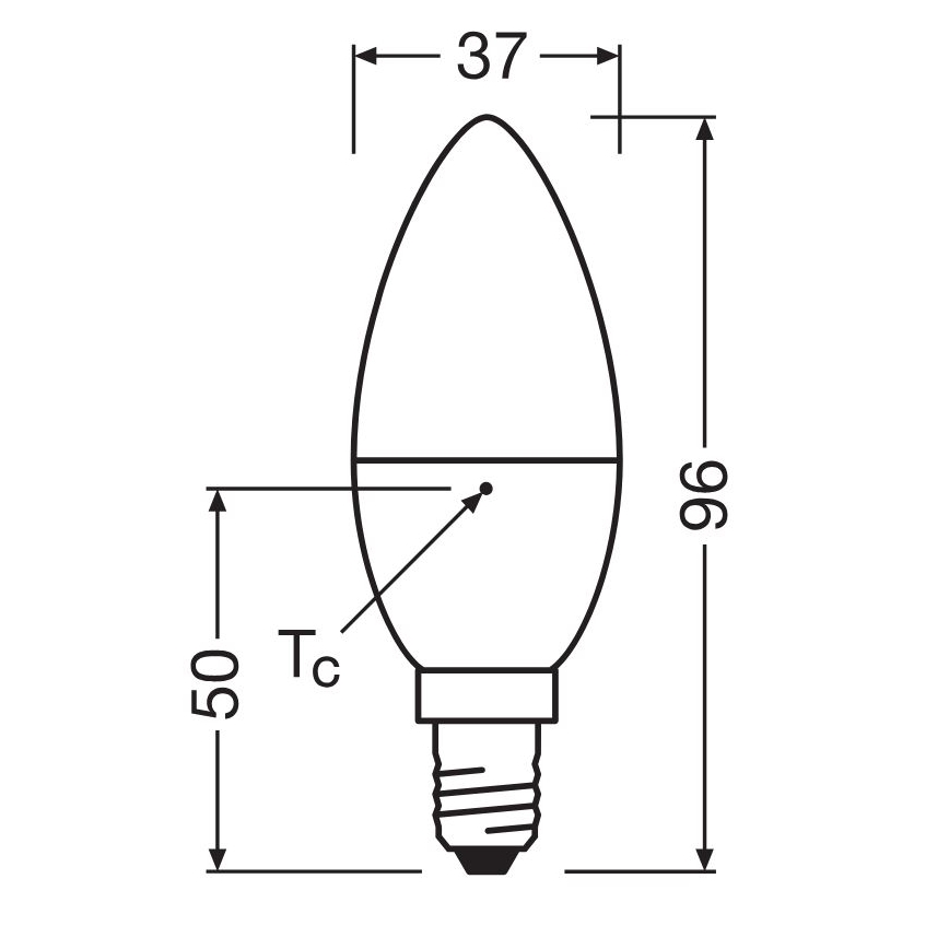 Lampadina LED VALUE B40 E14/4,9W/230V 6500K - Osram