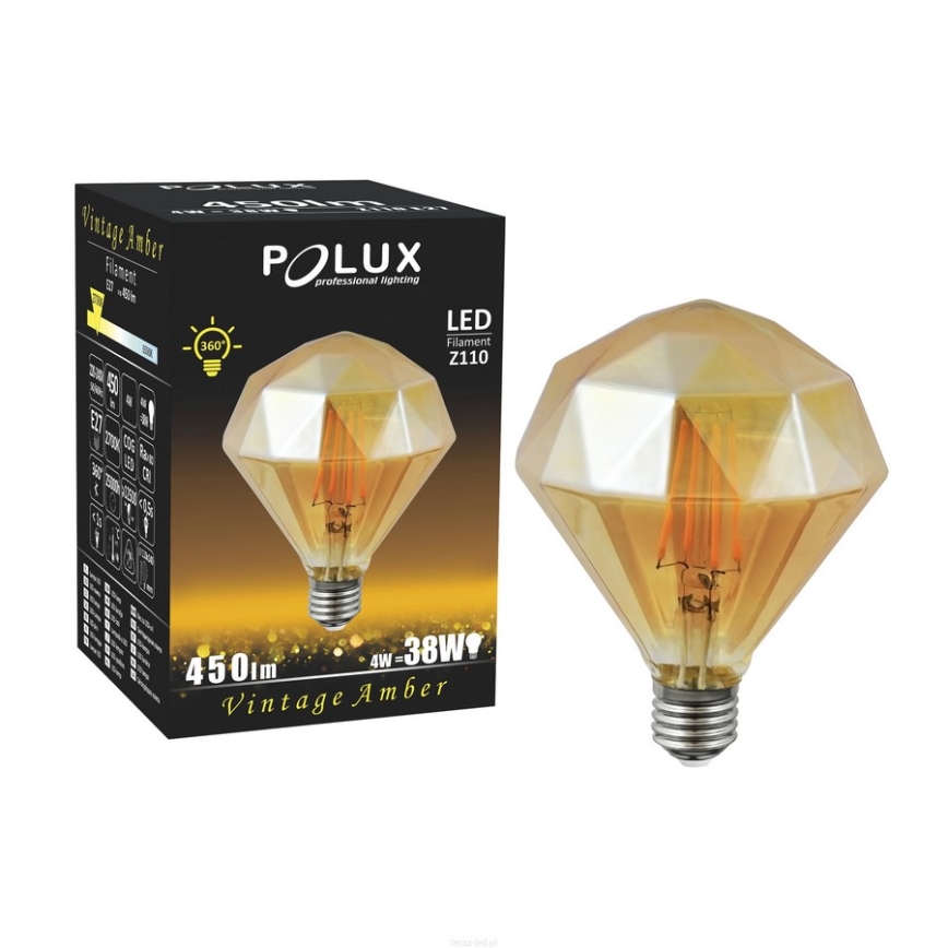 Lampadina LED VINTAGE AMBER E27/4W/230V 2700K