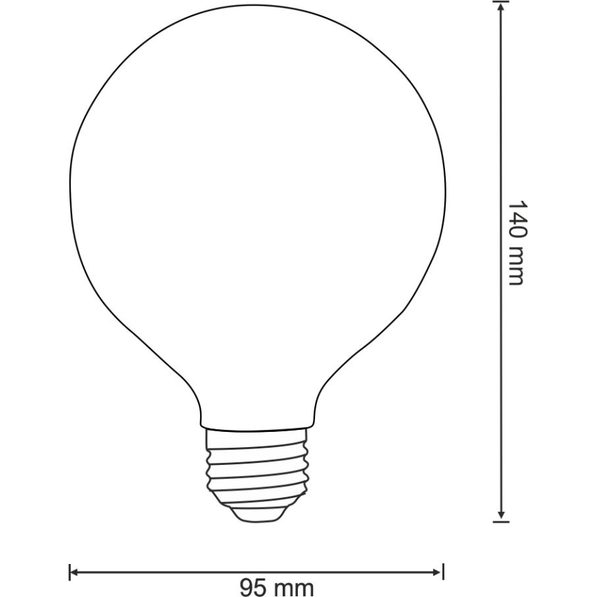 Lampadina LED VINTAGE AMBER G95 E27/4W/230V 2700K