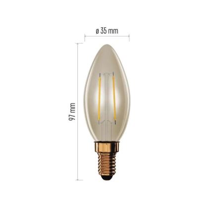 Lampadina LED VINTAGE E14/2,5W/230V 2200K