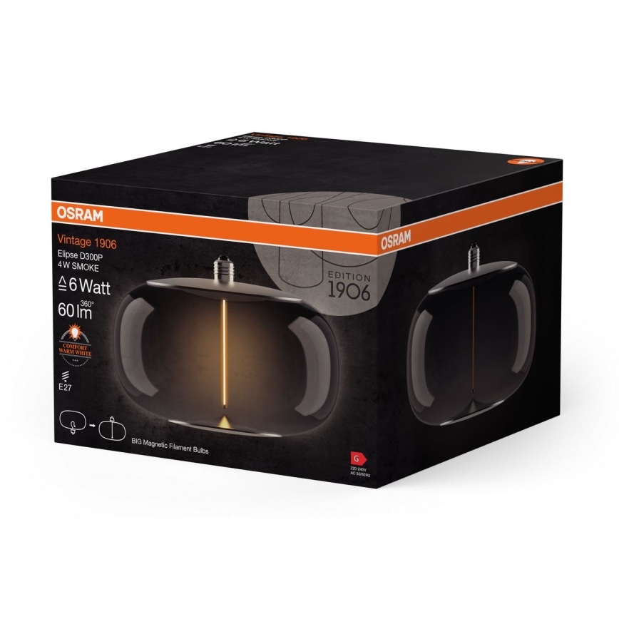 Lampadina LED VINTAGE FILAMENT E27/4W/230V 1800K fumé - Osram