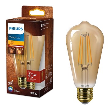 Lampadina LED VINTAGE Philips ST64 E27/7W/230V 1800K