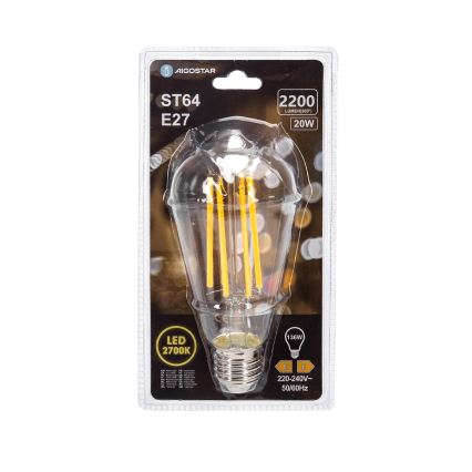 Lampadina LED VINTAGE ST64 E27/20W/230V 2700K - Aigostar