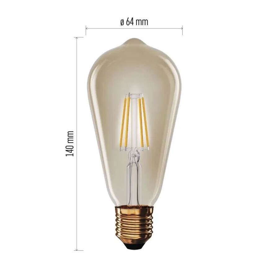 Lampadina LED VINTAGE ST64 E27/4,5W/230V 2200K