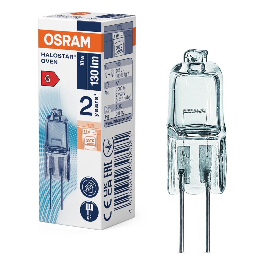 Lampadina per forno HALOSTAR G4/10W/12V 2700K - Osram