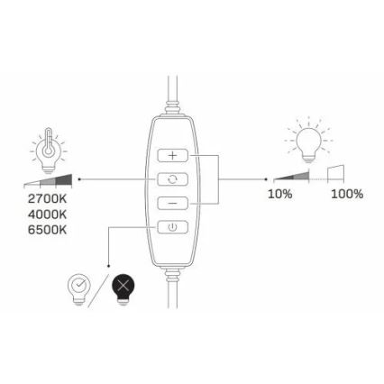 Lampe à intensité variable avec trépied et support vlogging LED/15W/5V 2700-6500K
