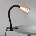 Lampe de bureau flexible à pince DOTTY 1xGU10/10W/230V laiton/noir