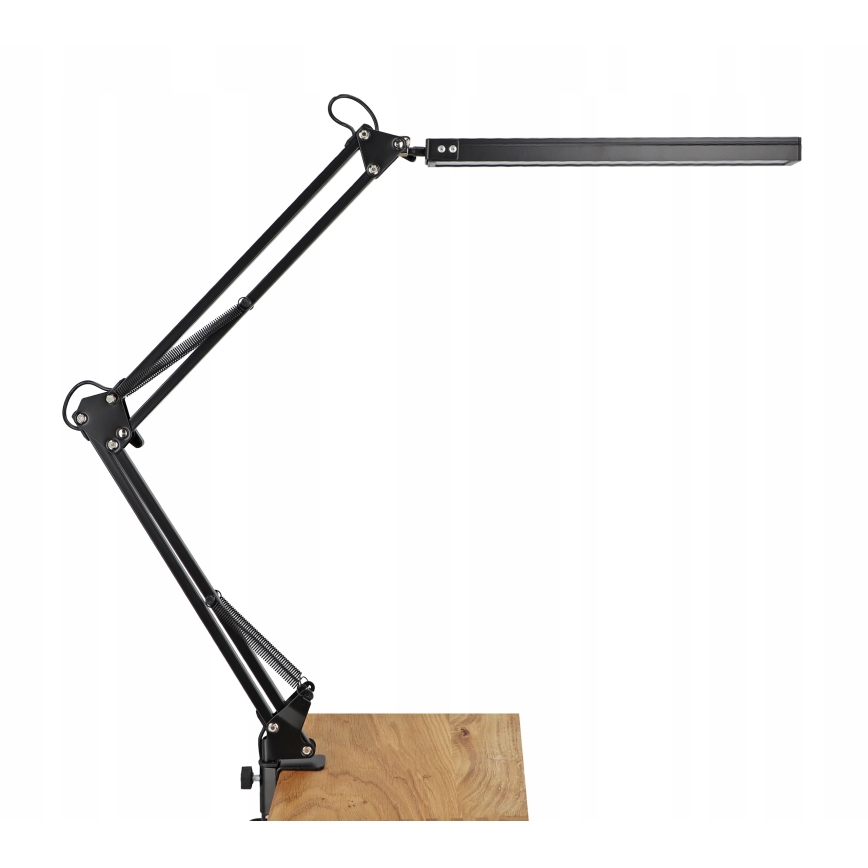 Lampe de bureau LED tactile, dimmable et flexible à pince LED/10W/5/230V 3000/4000/6000K noire