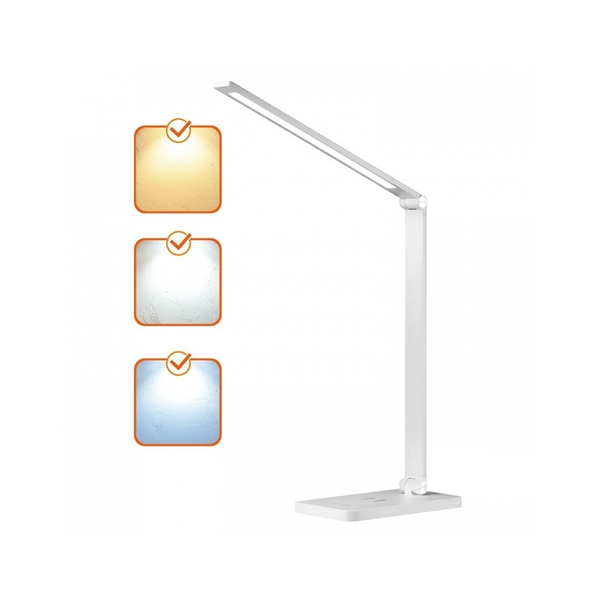 Lampe de bureau LED dimmable à recharge sans fil QI NOBLITE Q LED/7W/230V 3000/4000/6500K blanche