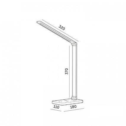 Lampe de bureau LED dimmable à recharge sans fil QI NOBLITE Q LED/7W/230V 3000/4000/6500K blanche