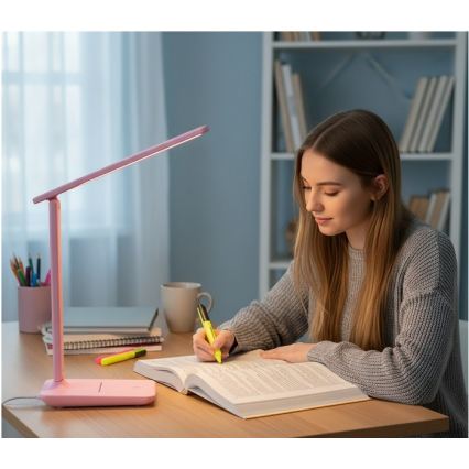Lampe de bureau LED dimmable NOBLITE N LED/7W/230V 3000/4000/6500K rose
