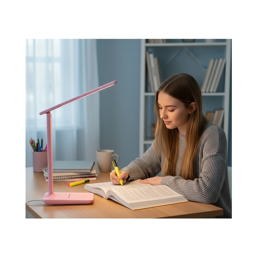 Lampe de bureau LED dimmable NOBLITE N LED/7W/230V 3000/4000/6500K rose