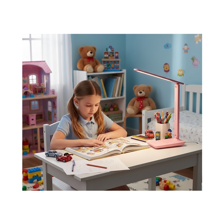 Lampe de bureau LED dimmable NOBLITE N LED/7W/230V 3000/4000/6500K rose