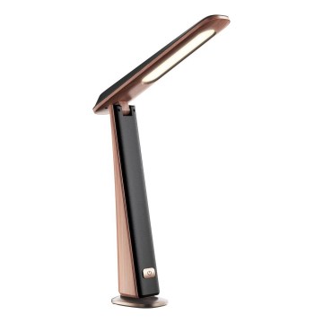 Lampe de bureau LED dimmable rechargeable TOP LED/4W/5V 1800 mAh 3000/4000/5000K marron/noir