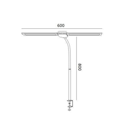 Lampe de bureau LED dimmable USB TENUIX DUO 2xLED/7W/5V 3000-6000K noire