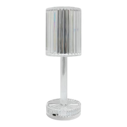 Lampe de bureau LED rechargeable à commande tactile SIMPLE LED/1W/5V 2400 mAh 3000-6000K transparente